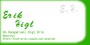 erik higl business card